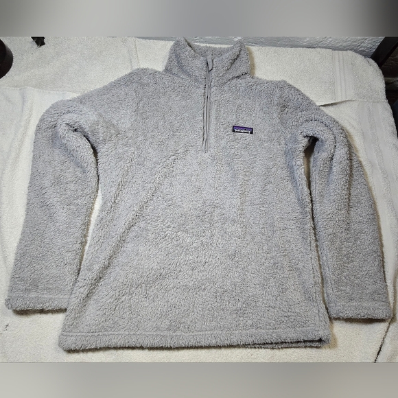 Patagonia Los Gatos Jacket Pullover Sweatshirt Fleece Sherpa 1/4 Zip Gray M - Picture 1 of 14